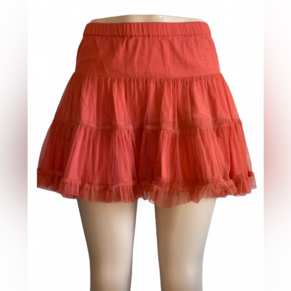 Kimchi Blue Coral Tiered Mini Skirt